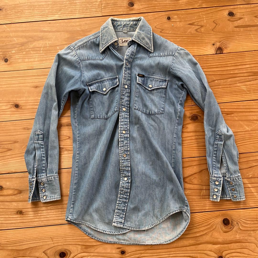 70s USA Lee デニム ウエスタンシャツ - メルカリ