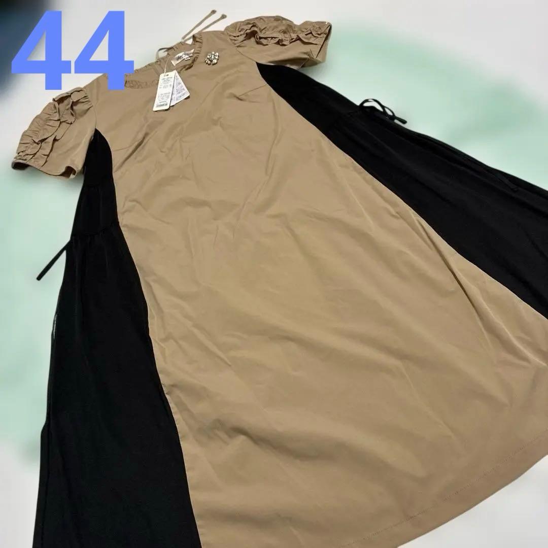 スーパービューティー☆44☆2025春夏袖フリルデザインのティアード