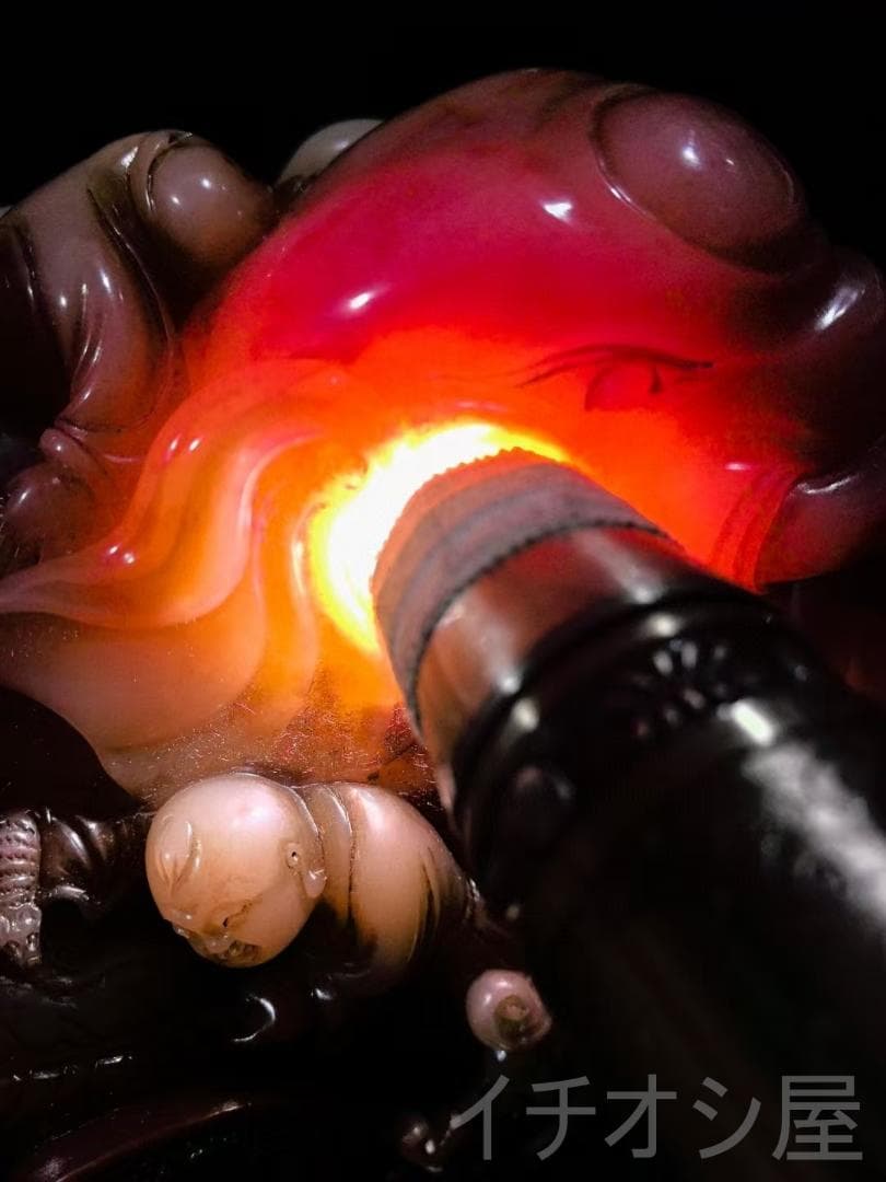 鴻運当頭・童子送宝】印章・寿山石の置物・钝丁作款｜文房具｜印材