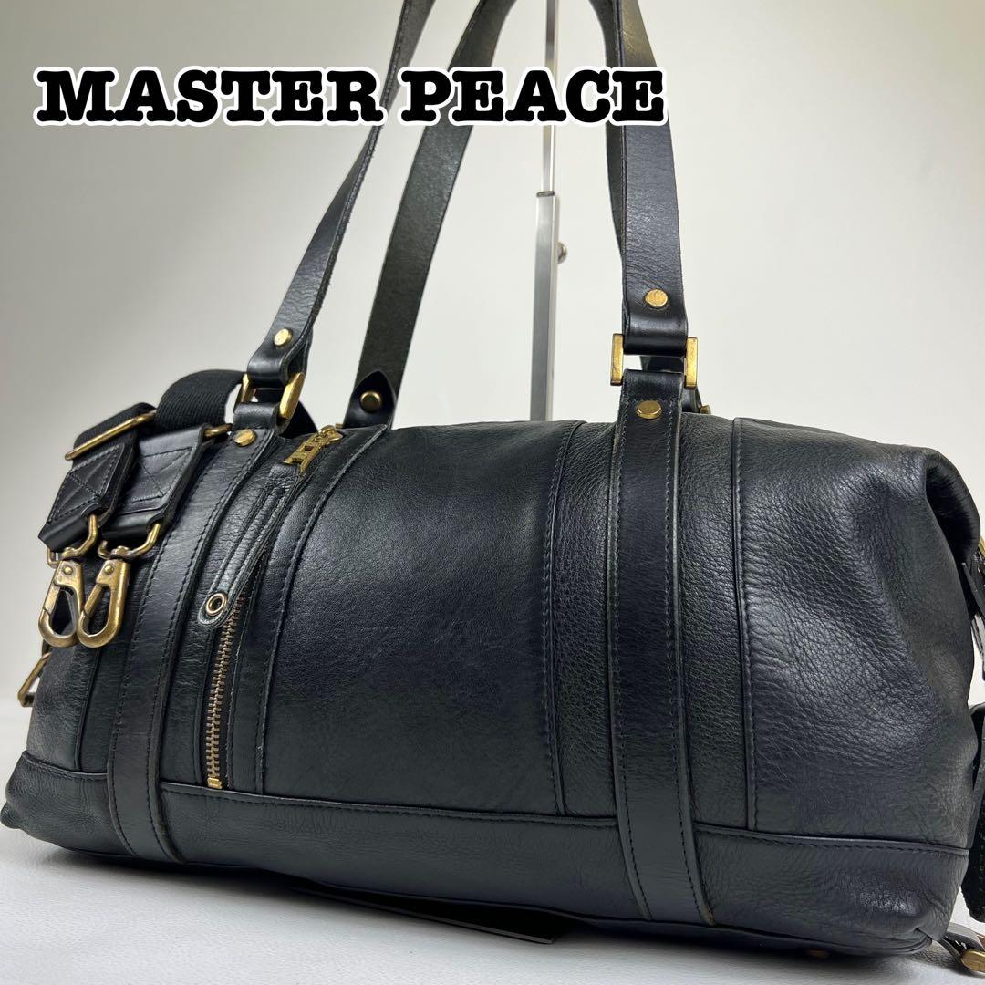 【y2k✨】マスターピース トートバッグ ボストン 2way スタッズ ブラック