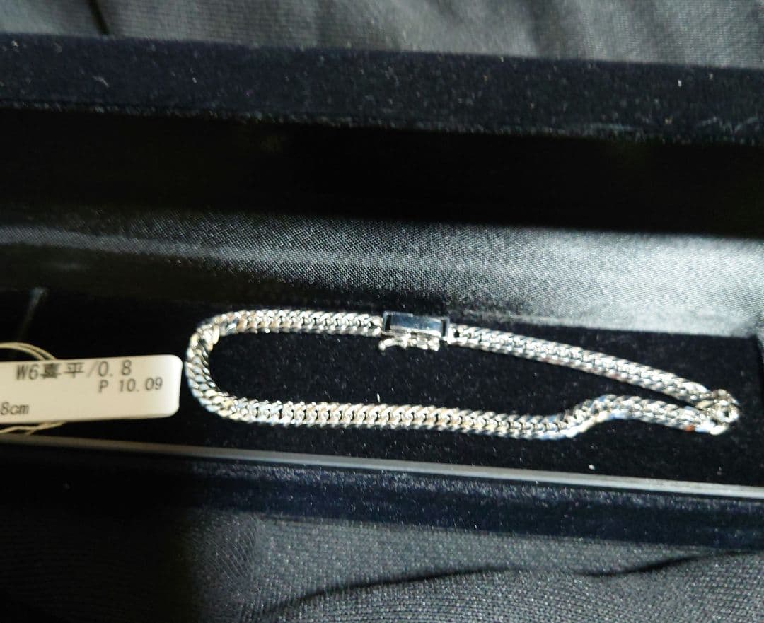 PT850(プラチナ) 喜平ブレスレット 6面ダブル 10.0g 18cm