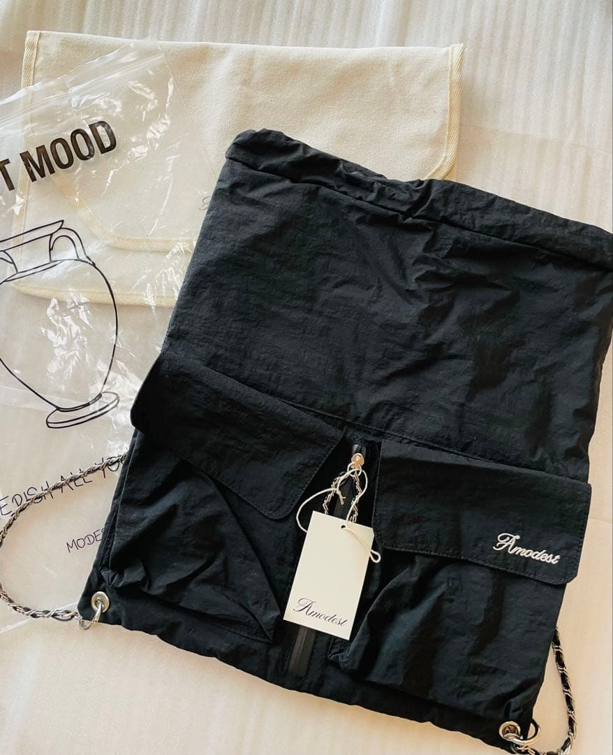 人気！新品⭐︎韓国MODEST MOODリュック黒 2026年最新】MODEST mood リュックの人気アイテム - メルカリ