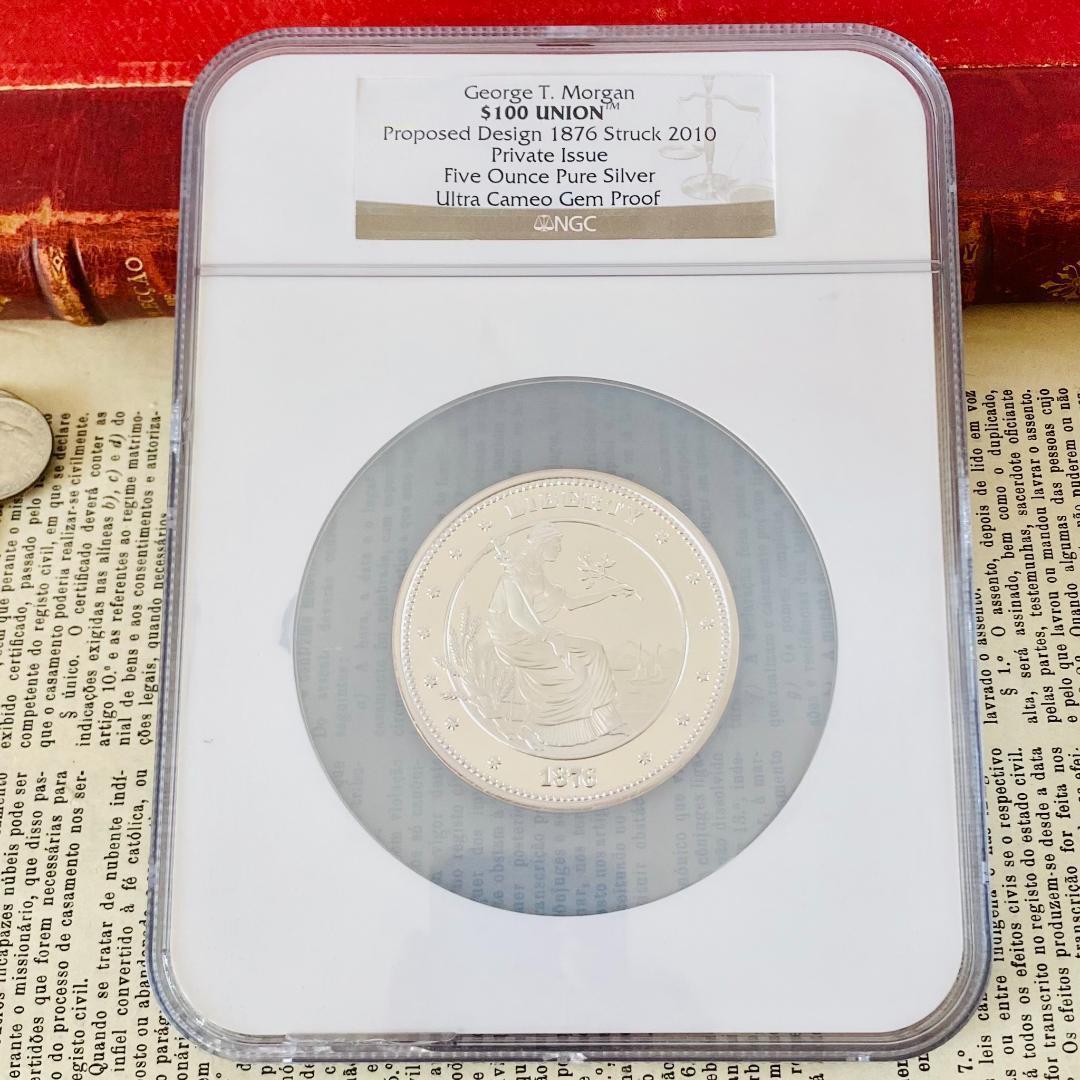 ☆NGC☆最高鑑定☆2010 モルガンダラー 100ドル UC GEM銀貨 大型