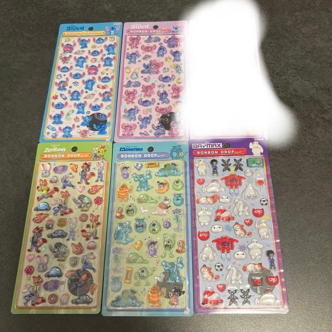 ボンボンドロップシール キャラクター 5枚セット