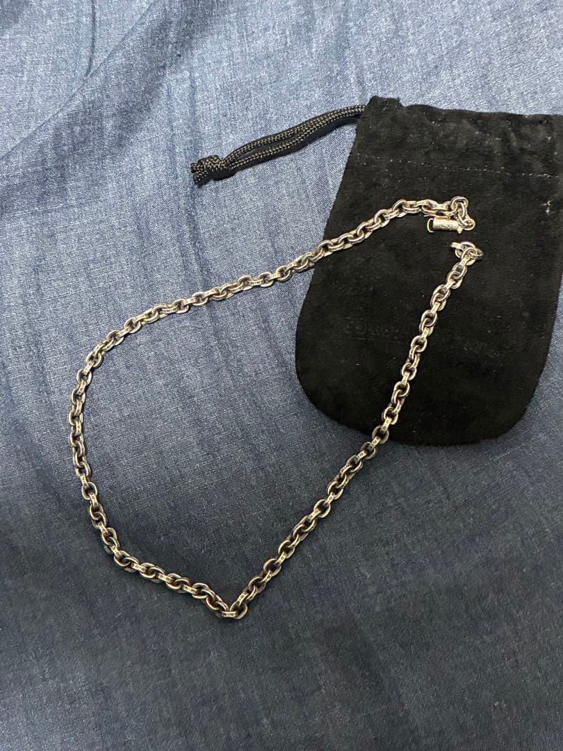 クロムハーツ　ペーパーチェーン 18インチ　ジャンク　収納袋付