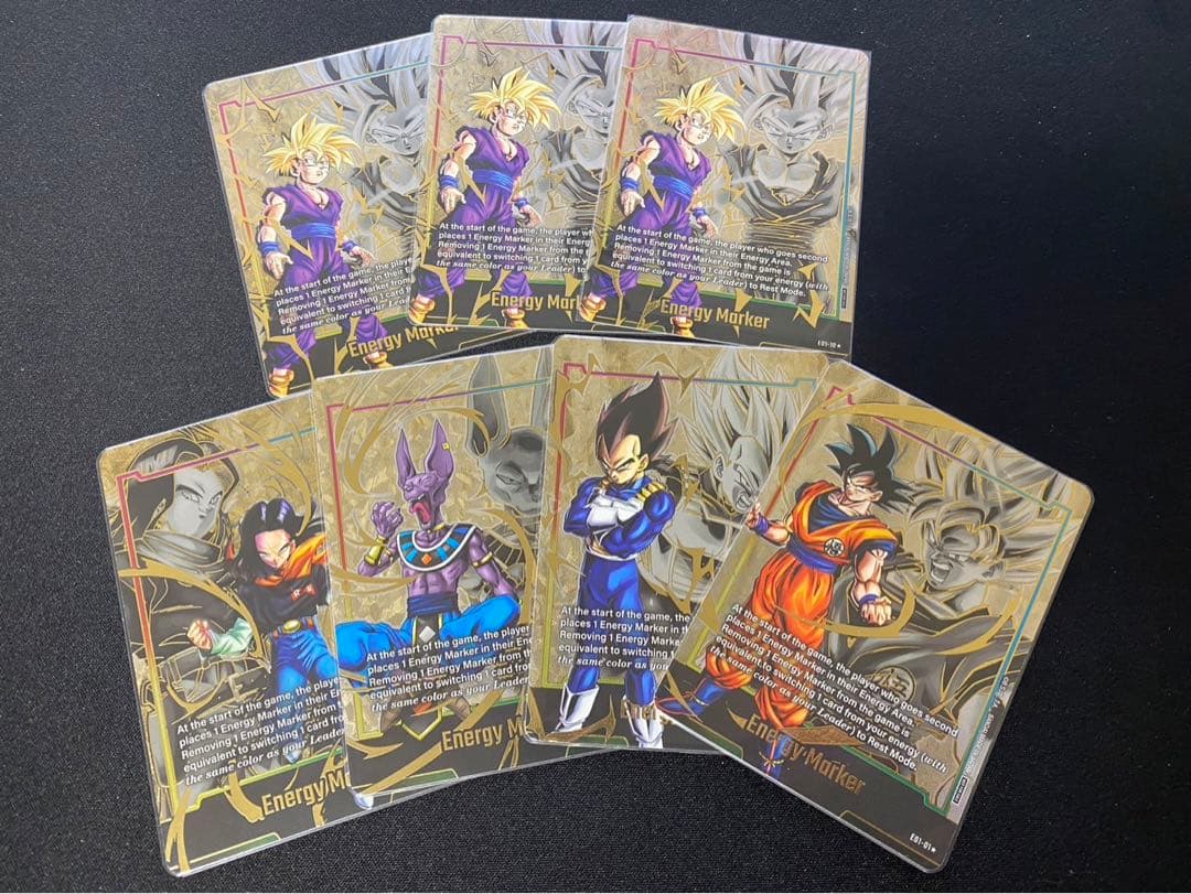 ドラゴンボール フュージョンワールド エナジーマーカー 英語 7枚セット 孫悟飯