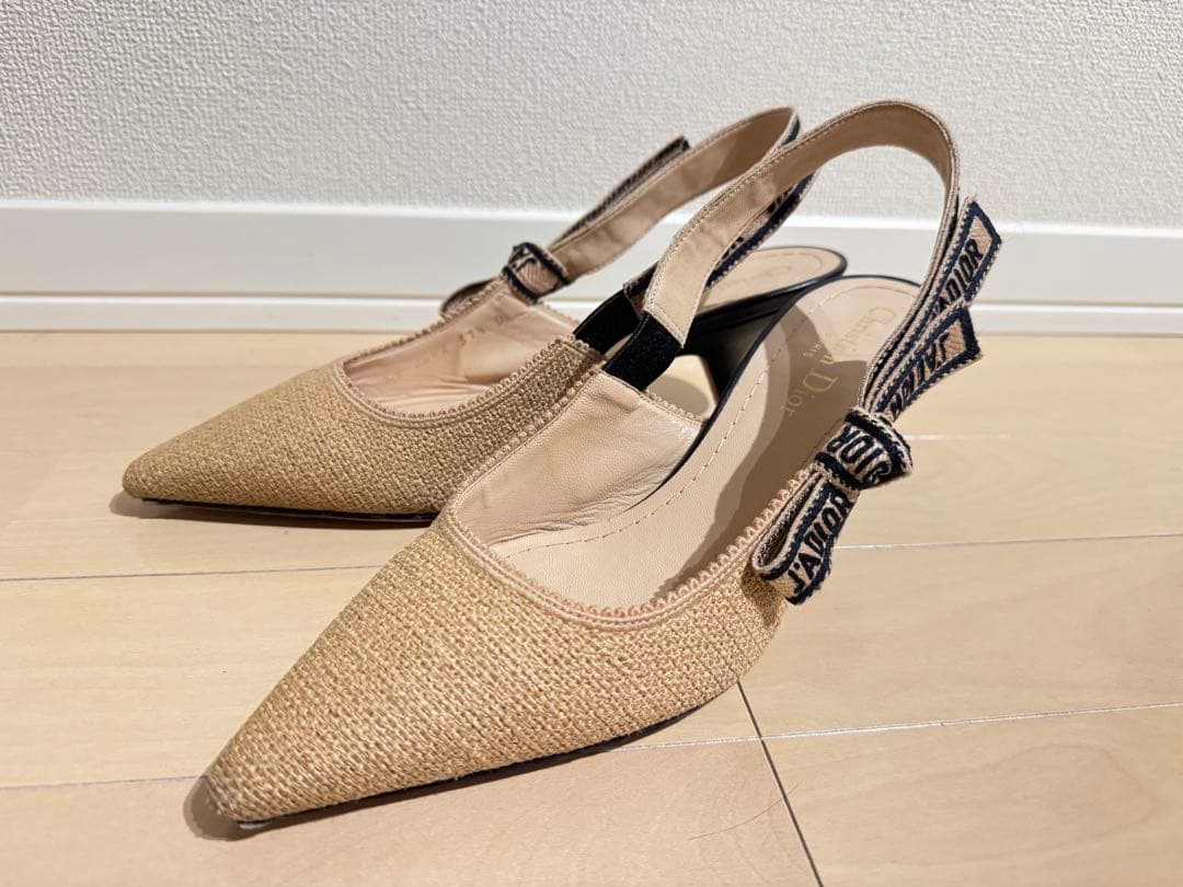 正規品ディオール Dior JADIOR スリングバックパンプス24.5cm