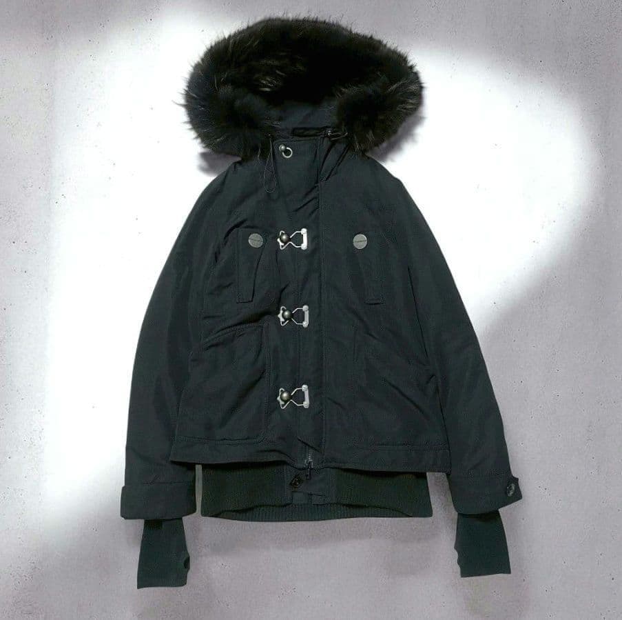 SLY　y2k N-3B グランジ ショートモッズコート ファー 黒