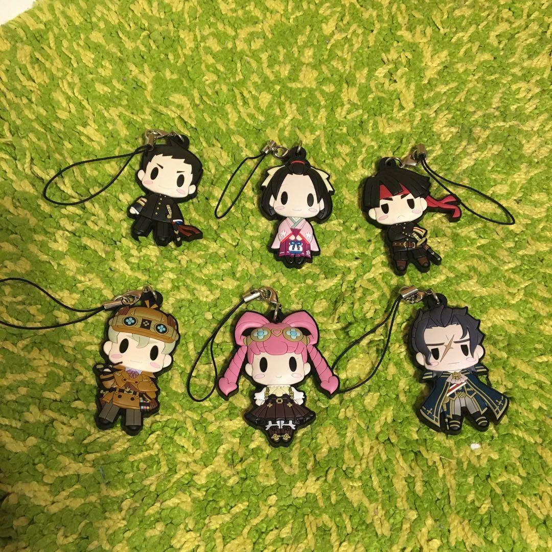 大逆転裁判 ラバーストラップコレクション　6個セット 逆転裁判/逆転検事 ラバーストラップコレクション Vol.1 10個セット