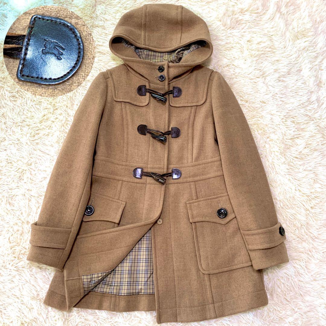 美品✨人気 バーバリーブルーレーベル ダッフルコート ノバチェック 38 ロゴ