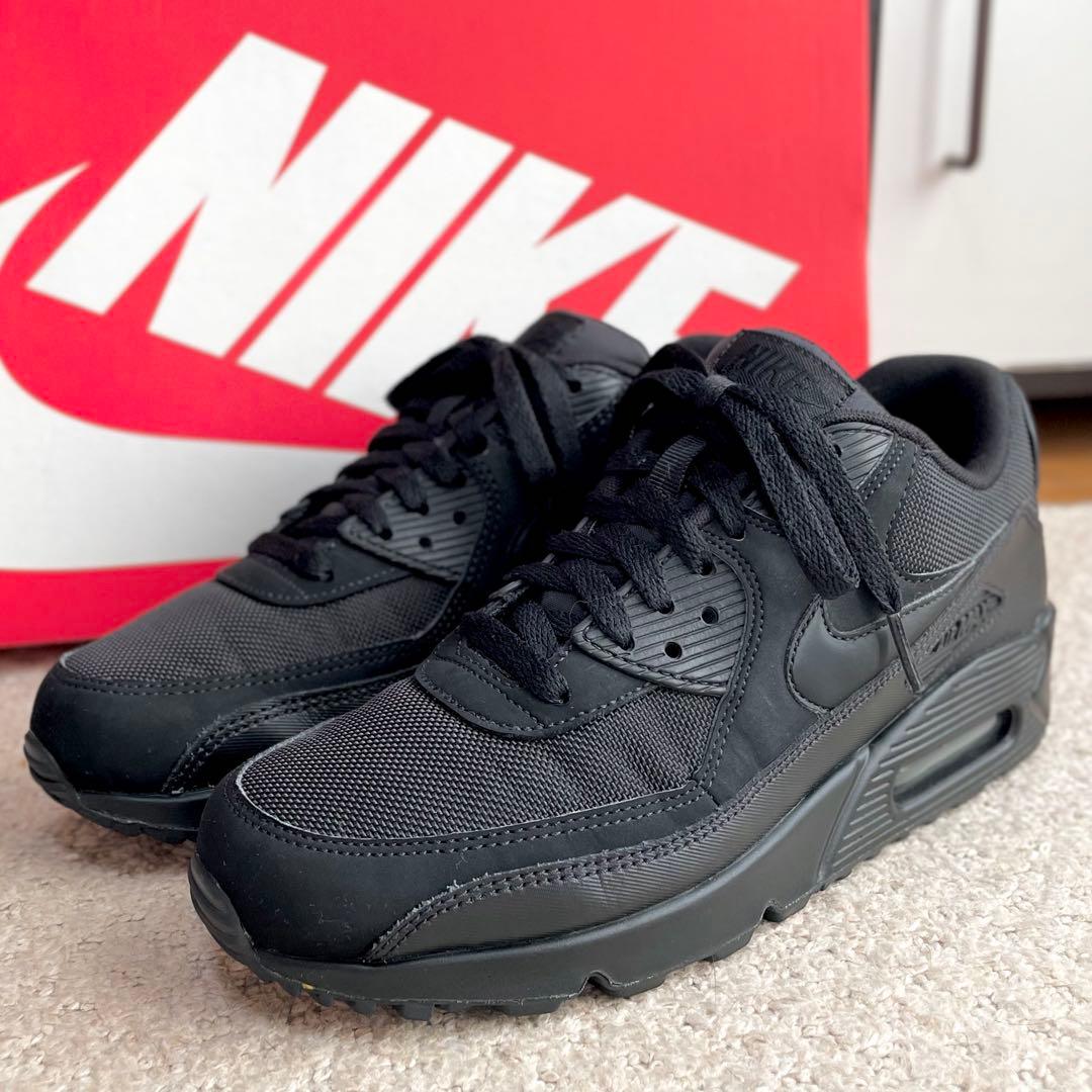 【美品】NIKE ナイキ Air Max 90 / 25cm トリプルブラック