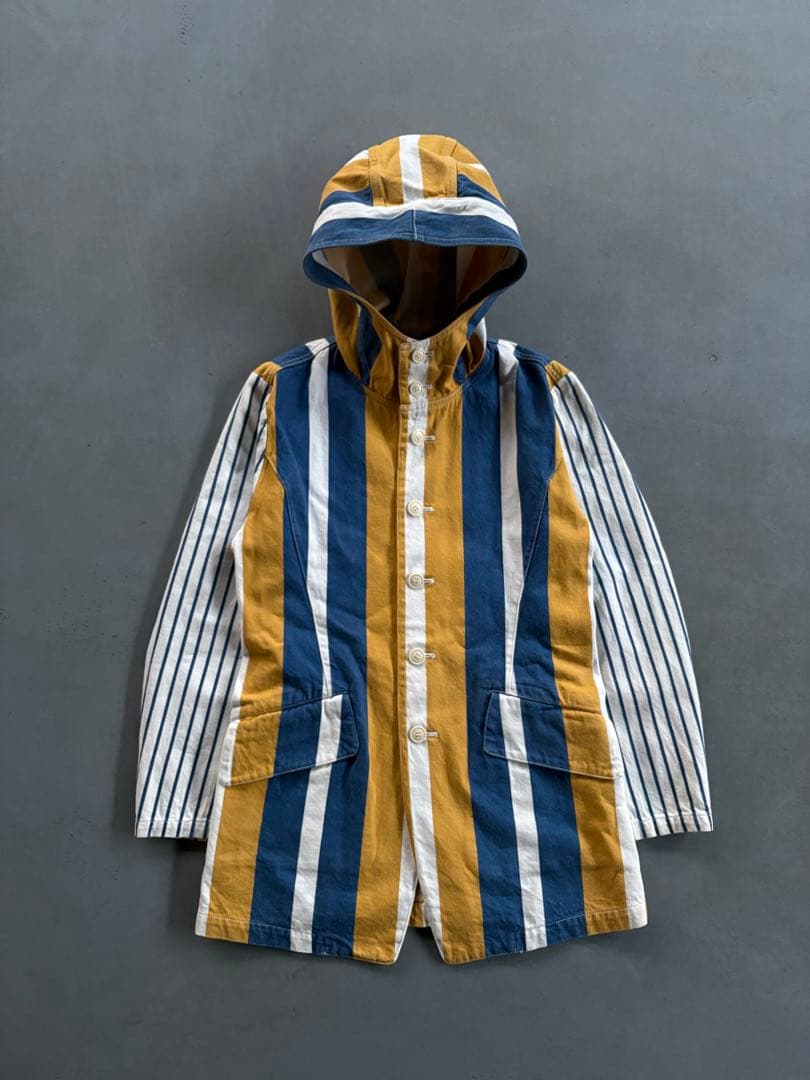 1980s I.S ISSEY MIYAKE マルチストライプ フードジャケット