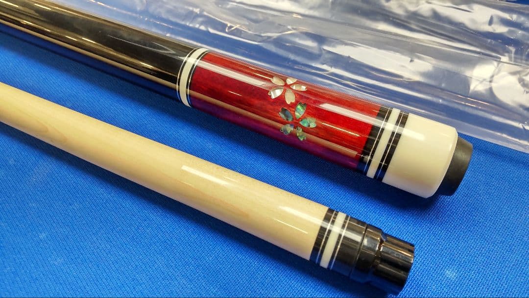 新品　ビリヤード　キュー　桜　インレイ　ラジアルジョイント （別色グレーあり）