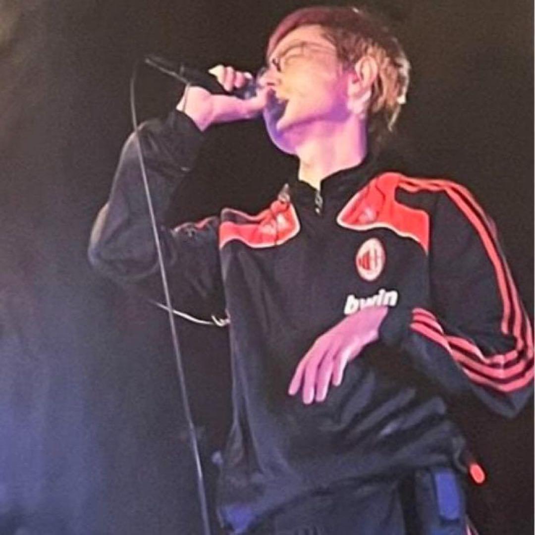 90s 菅田将暉着　ACミラン adidas ウィンドブレーカー 黒/赤