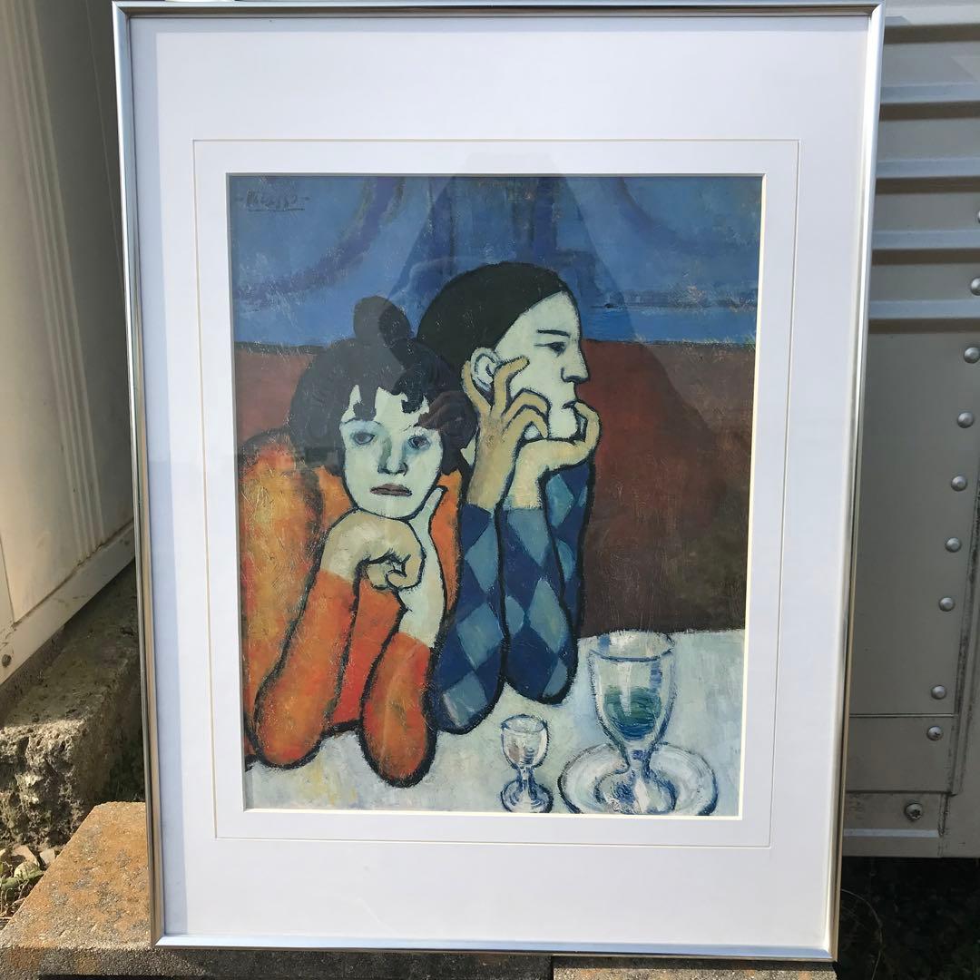 パブロ・ピカソ　アルルカンと 女友達 Yahoo!オークション - 【LIG】巨匠 パブロ・ピカソ 「アルルカンと女友