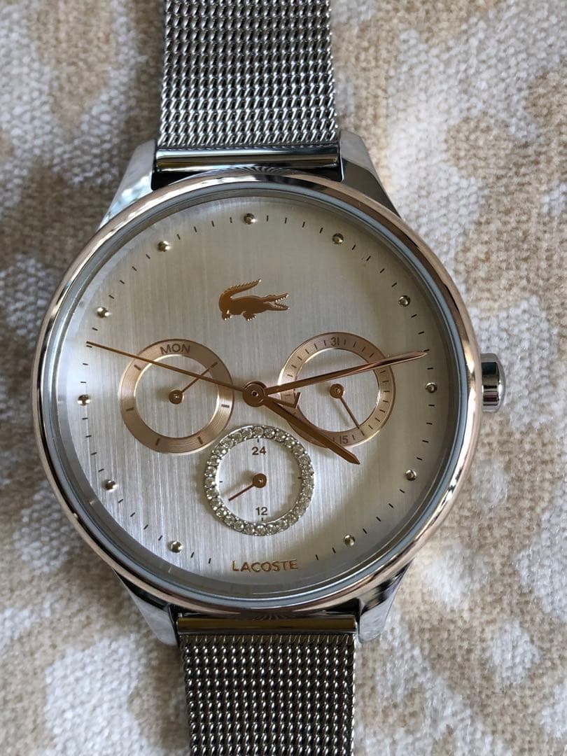 【新品】LACOSTE ラコステ 腕時計シルバーメッシュ