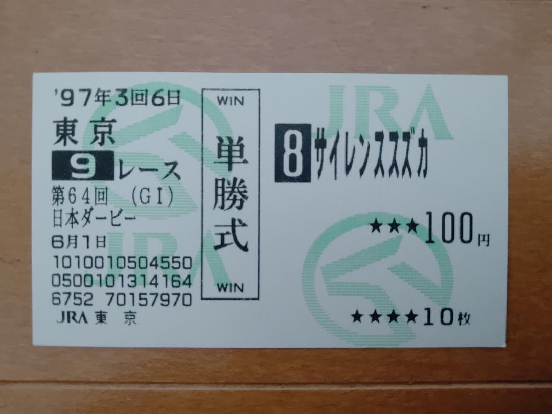 サイレンススズカ　日本ダービー　現地馬券　＋まとめ売り情報