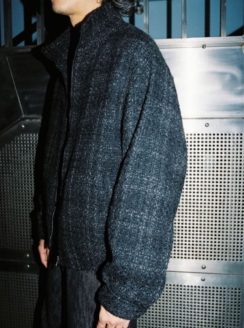 LIDNM ALPACA SILK TWEED ZIP サイズM LIDNM（リドム）の「ALPACA SILK TWEED ZIP（ブルゾン）」 - WEAR