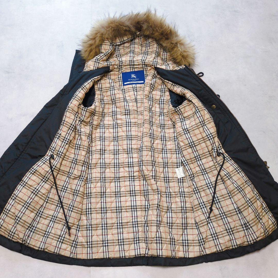 BURBERRY BLUE LABEL✨️ノバチェック裏地 モッズコート 黒 - メルカリ