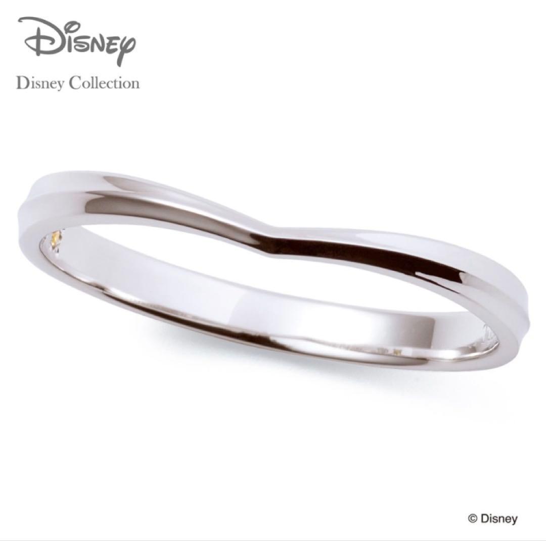 極美品 Disney The Kiss K10ホワイトゴールド リング 美女と野