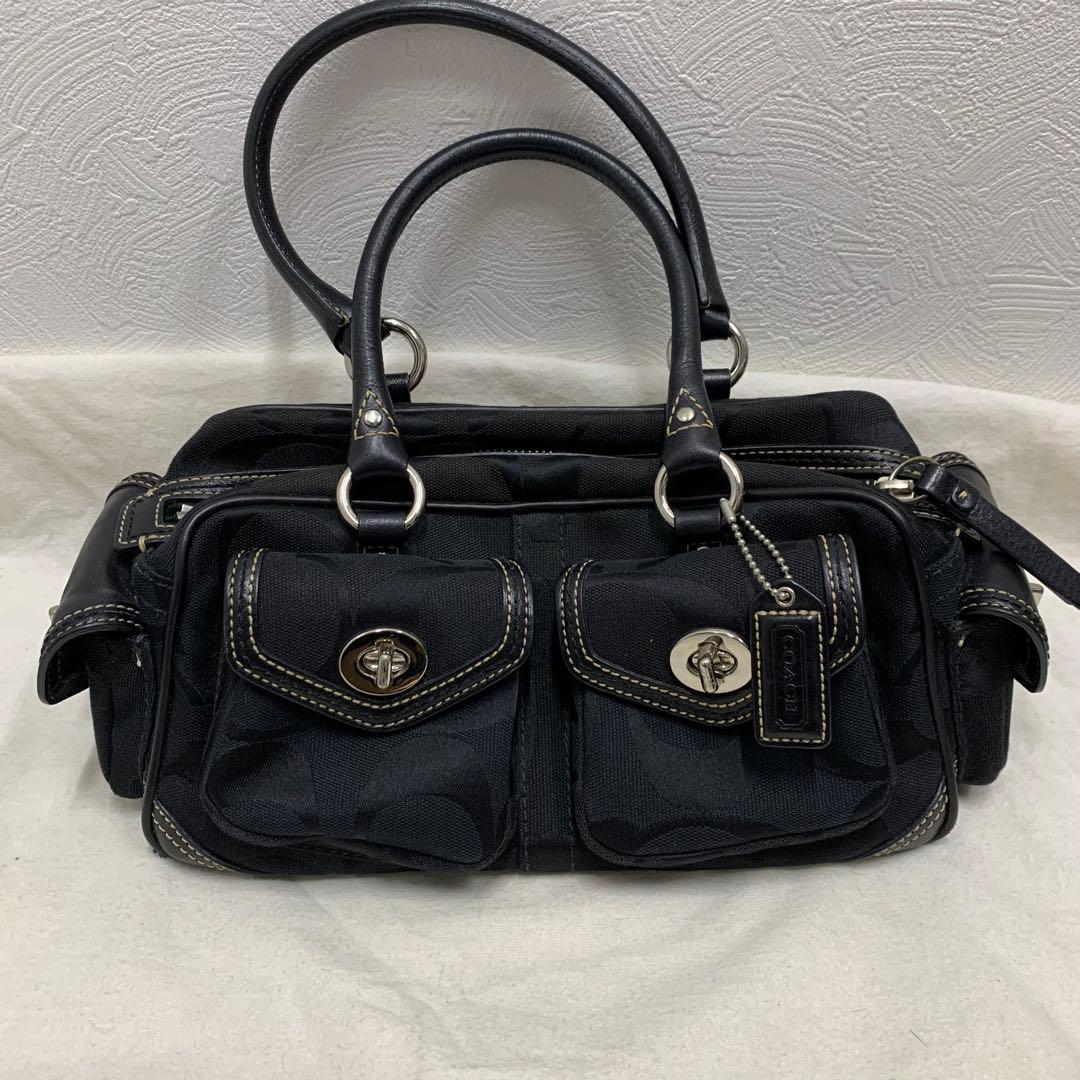 COACH　コーチ レガシー ミニボストンバッグ 黒 ターンロック 6231