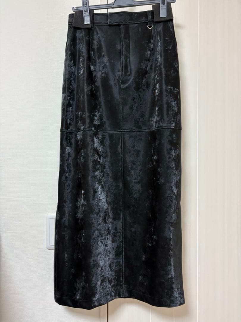 Stola. ストラ 合成皮革タイトスカート 黒 38