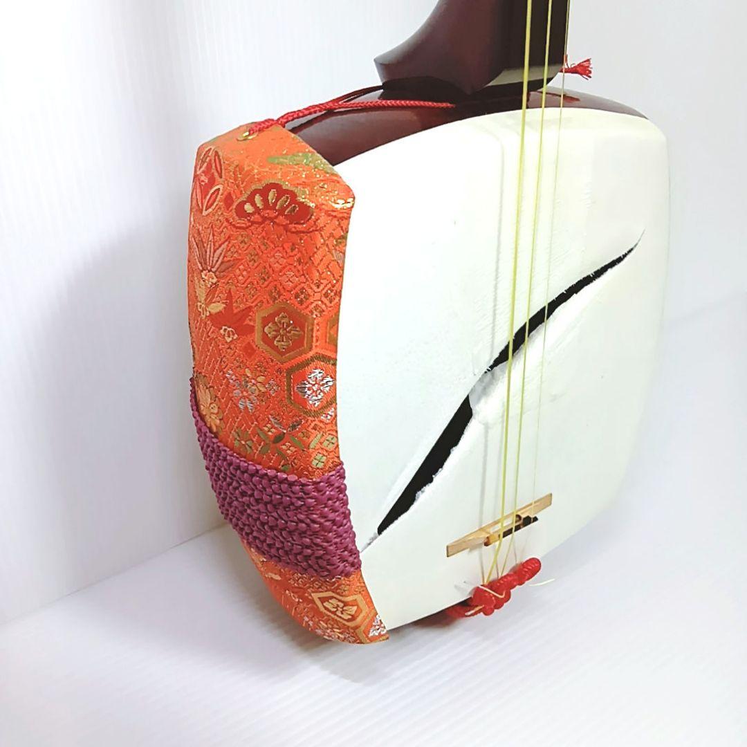 破れあり 高級三味線 東さわり リンドウ金具 子持ち綾杉胴 津軽 義太夫