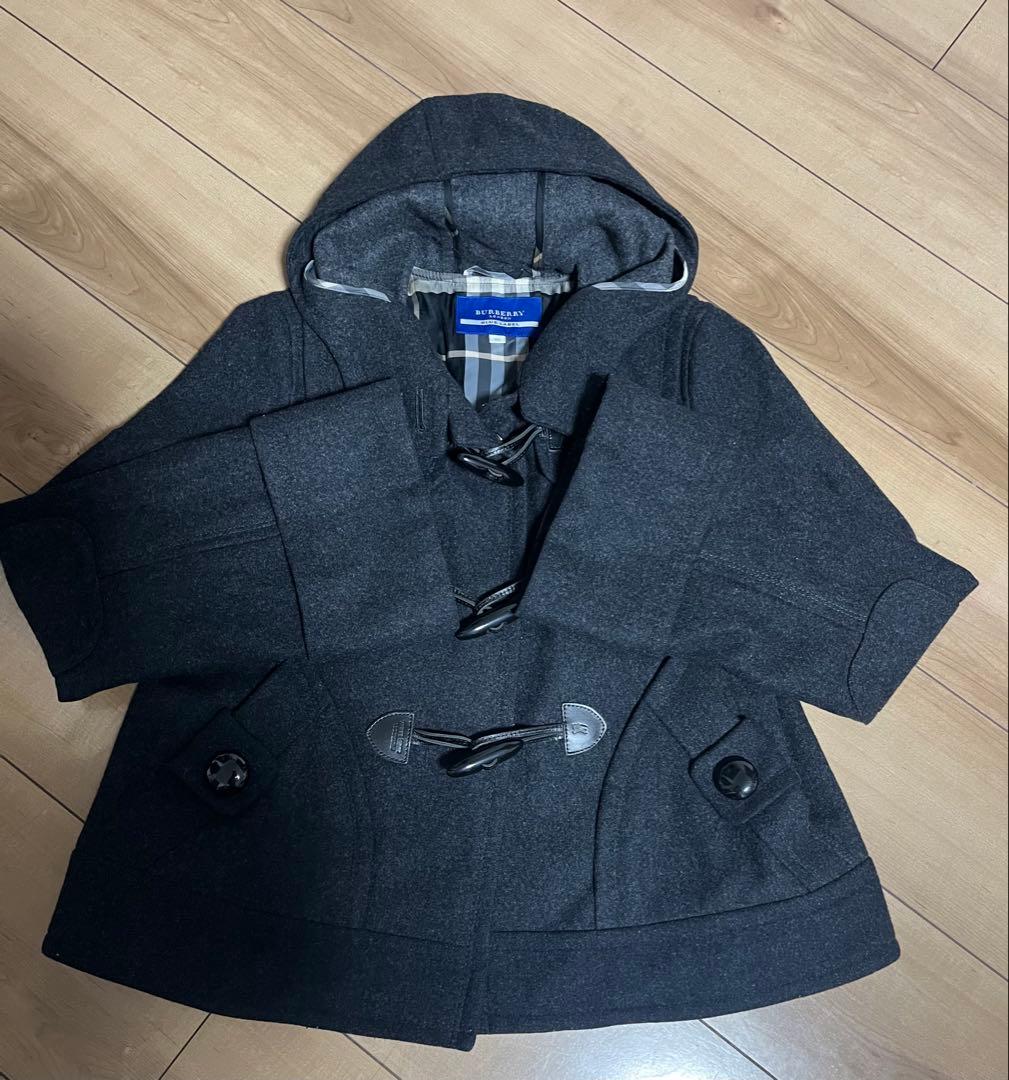 ダークグレー ダッフルコート ◇【デザインダッフルコート ウール混 Aライン】ダークグレー 肩周りが