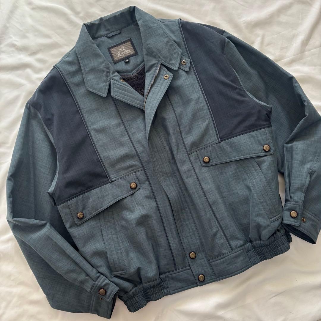 90's vintage中綿ブルゾン グリーン 短丈ワイド アメカジ カジュアル