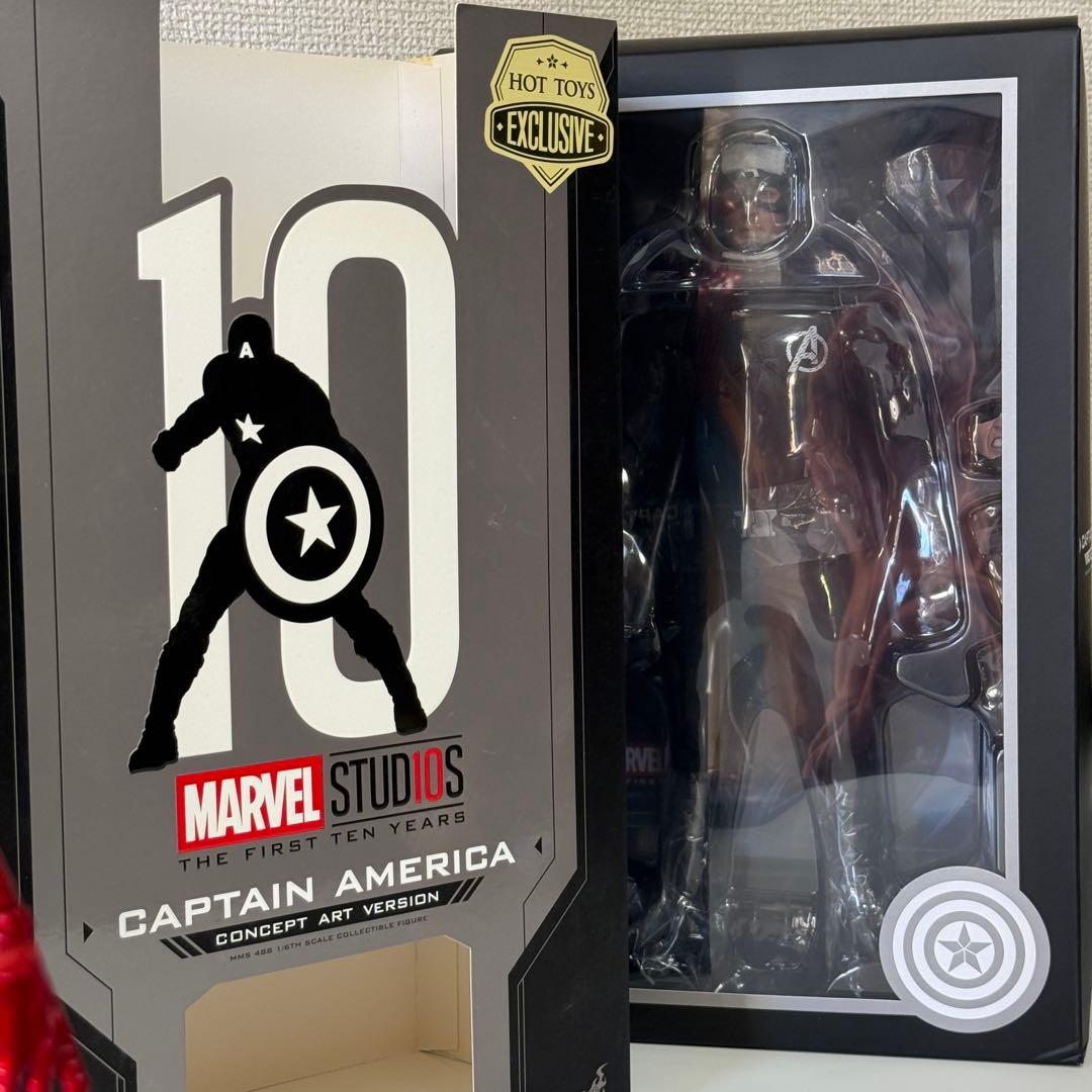 ホットトイズ キャプテンアメリカ コンセプトアート版 限定品 アベンジャーズ ムービー・マスターピース】『マーベル・スタジオ10周年』1／6
