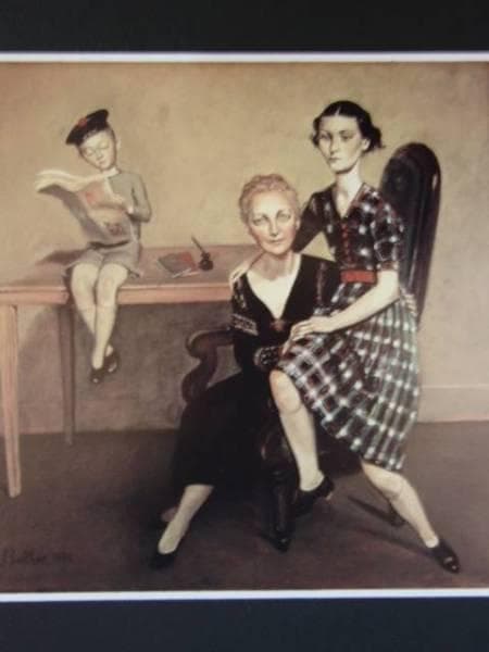 バルテュス、BALTHUS、ムーロン＝カッサンドル一家、希少な額装用画集より