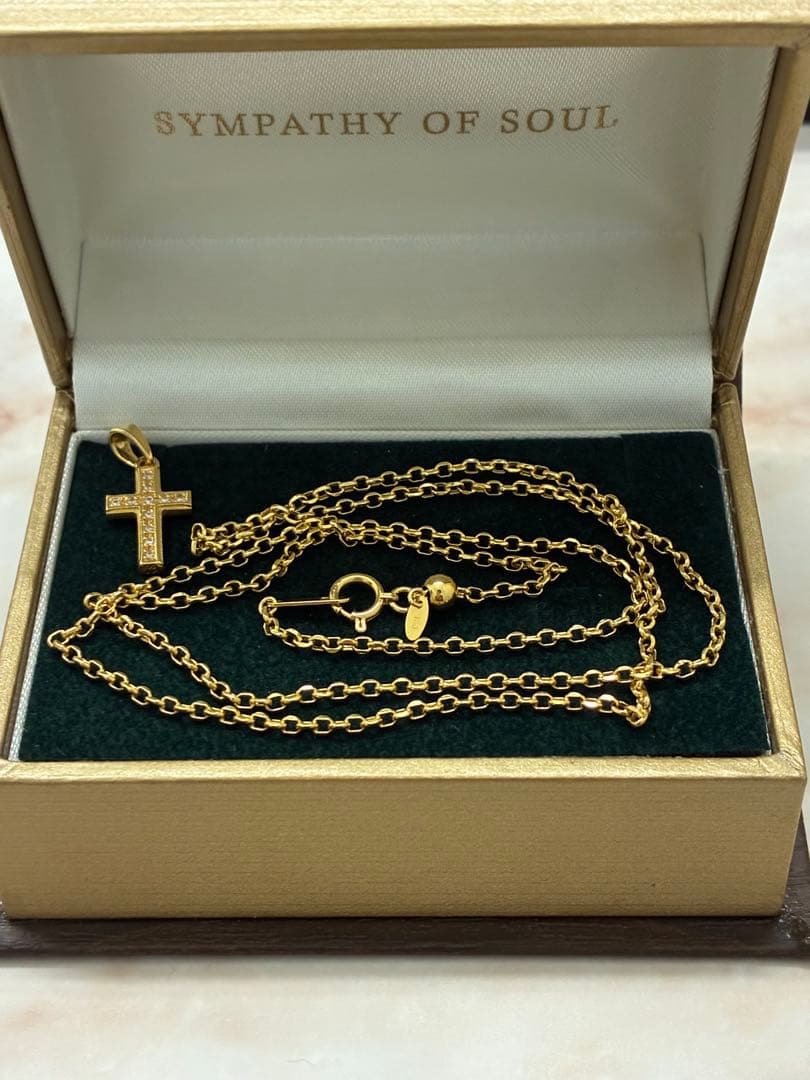 シンパシーオブソウル　18k スモールグラビティネックレス　18kチェーンセット