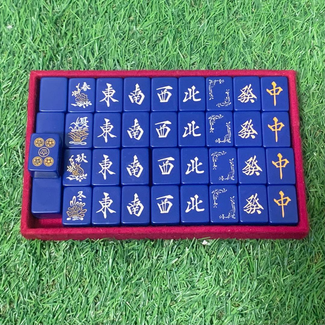 激レア 良品 希少全青牌 麻雀牌 キングバードケース TAKARA 五筒王冠