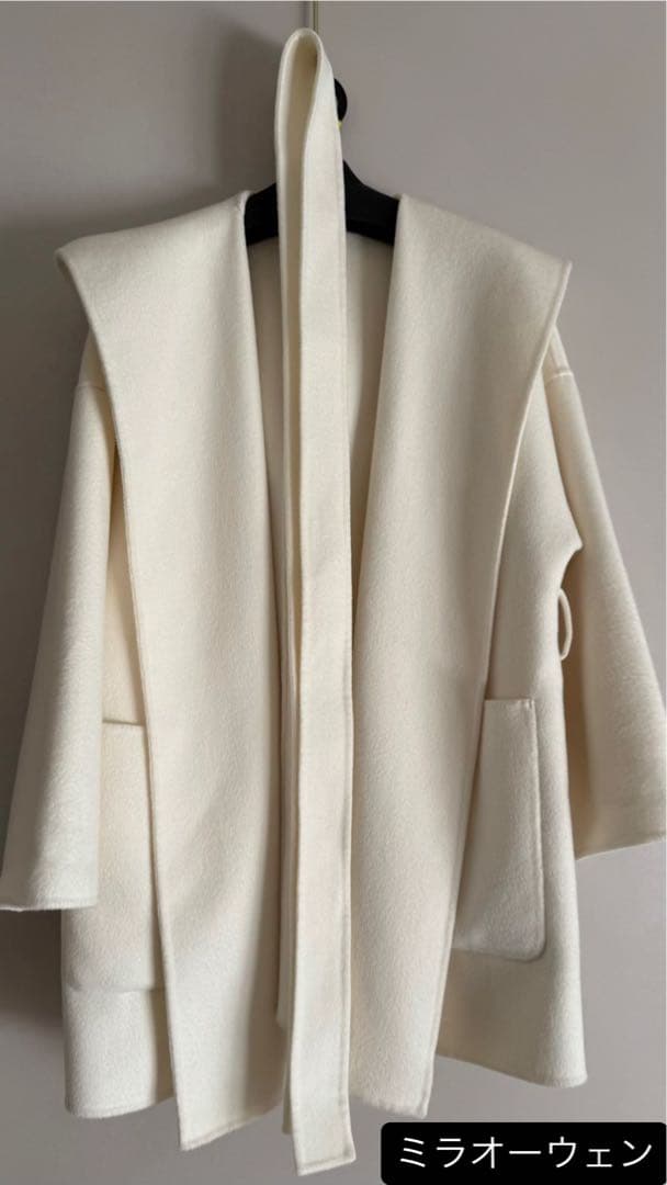 Mila Owenミラオーウェン リバーコート ホワイト Mila Owen（ミラオーウェン） コート ONE SIZE グレー レディース