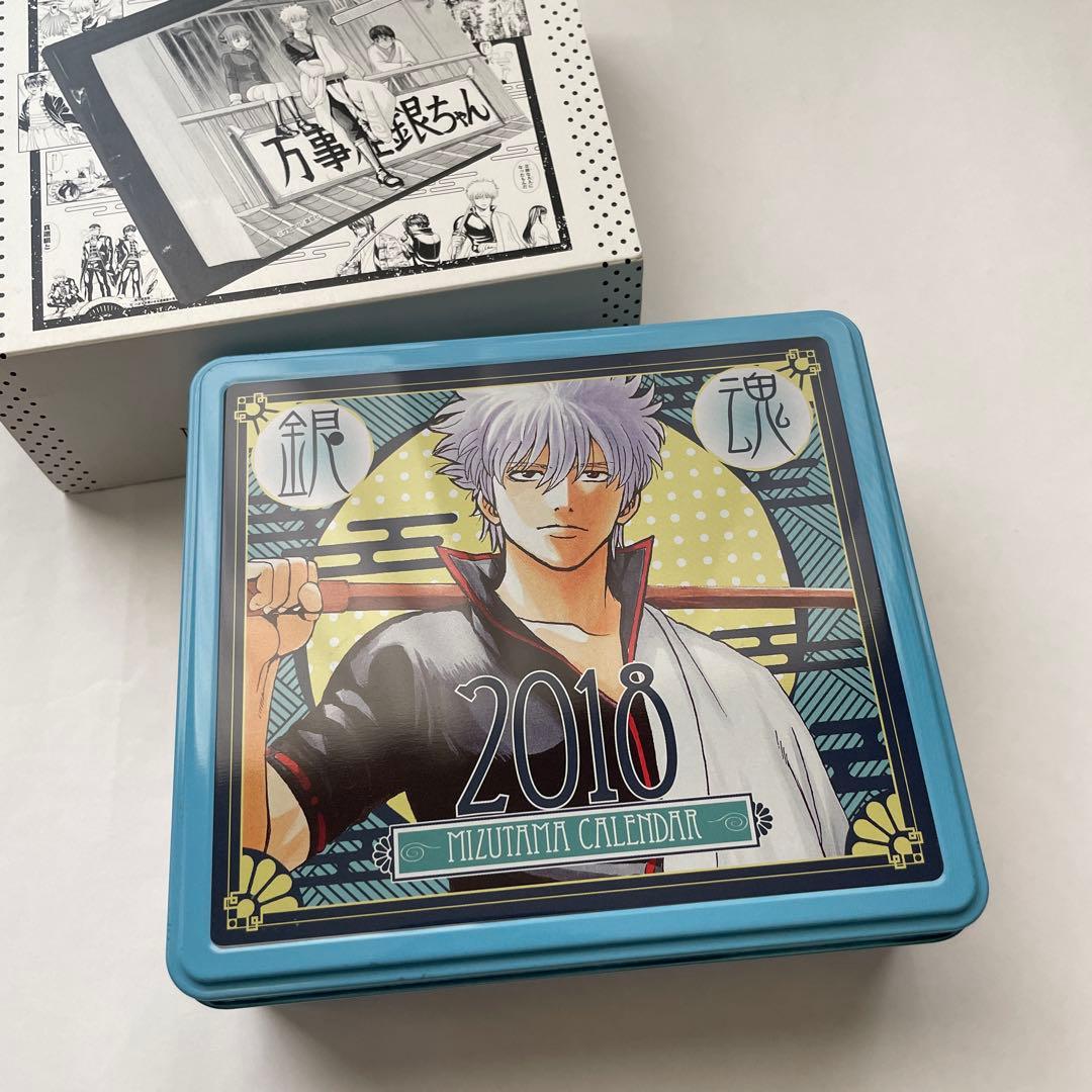 レア【使用済】銀魂　2018 缶入り日めくり　コミックカレンダー 水魂カレンダー