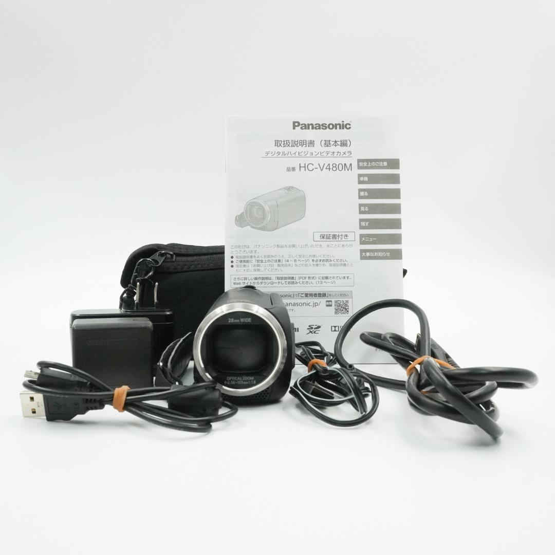 ■美品■ PANASONIC HC-V480M ビデオカメラ ブラック #387