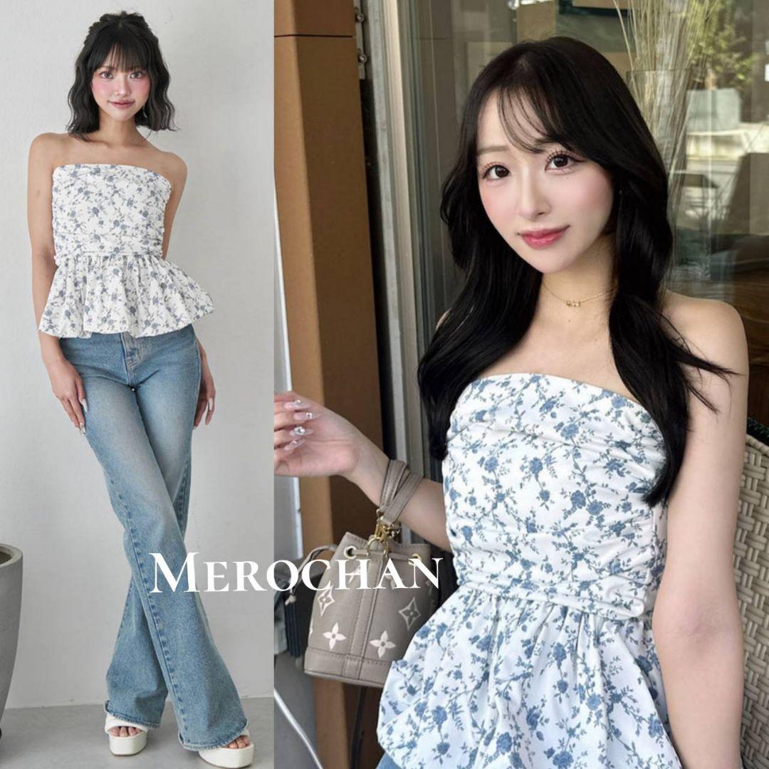 ダーリッチ フラワーバルーンベアトップ ホワイト