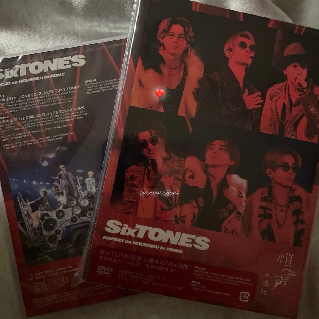 SixTONES 慣声の法則in DOME 初回盤 通常盤 SixTONES／慣声の法則 in DOME Blu-ray初回盤（Blu－ray） 通販