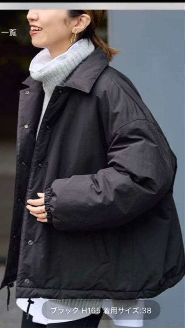 や*と様 FRAMeWORK 撥水防風ポンチョコート　ブラック　サイズ38
