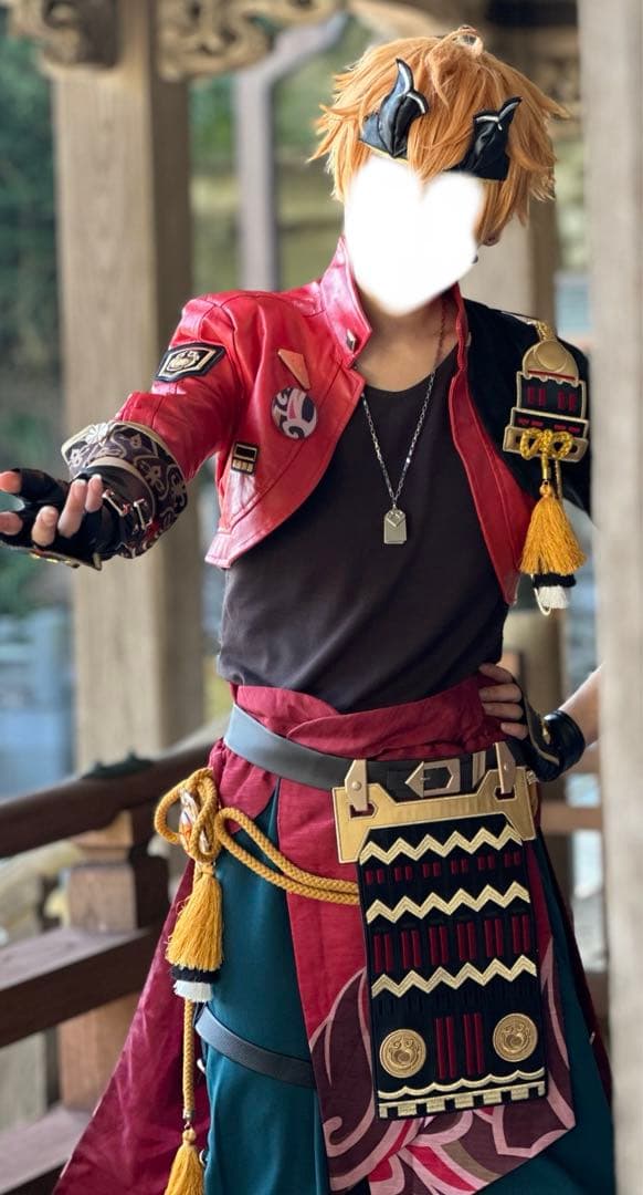 フルセット】三分妄想 原神トーマ コスプレ衣装 靴ウィッグ付 - メルカリ