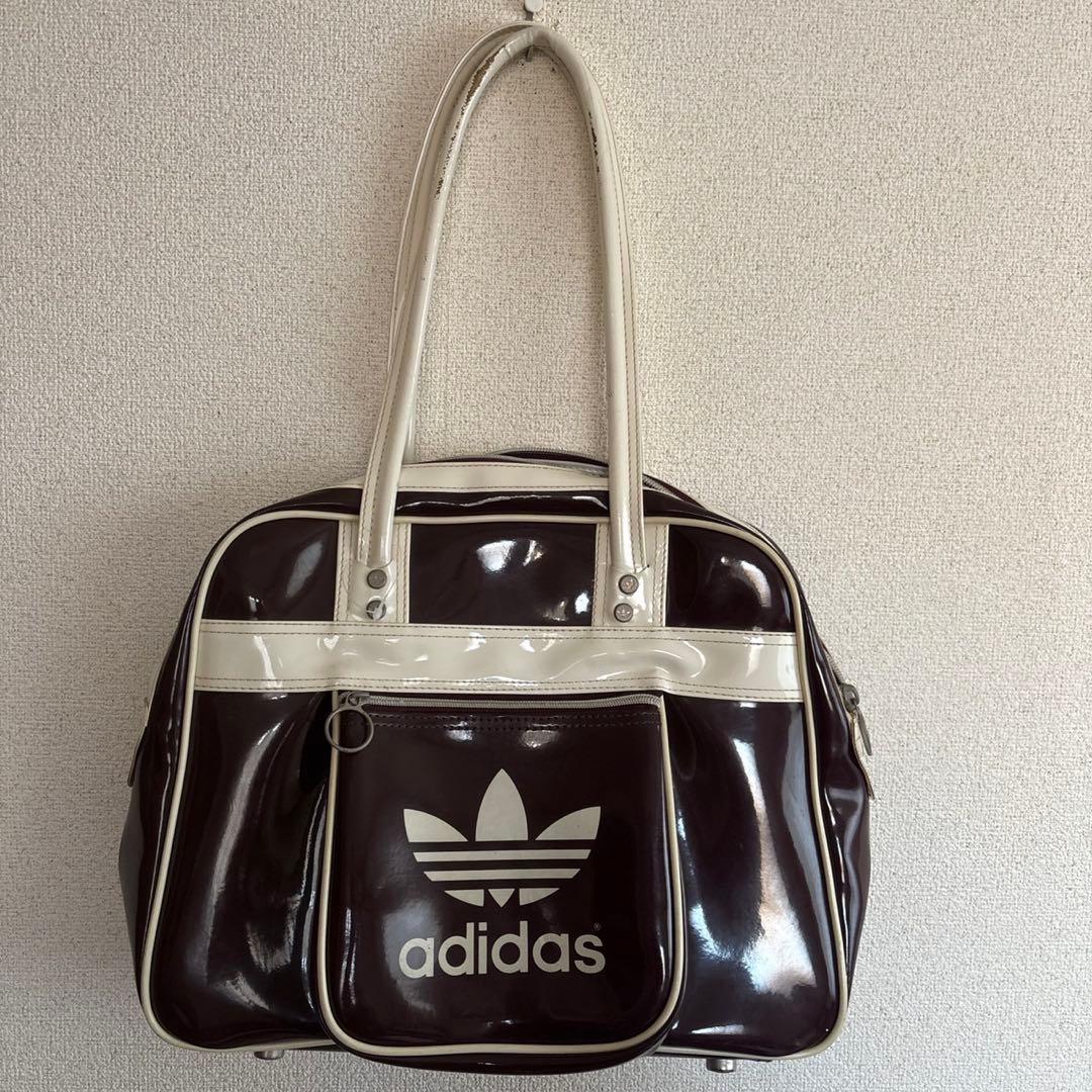 ヴィンテージ　90s adidas エナメル　ボストンバッグ