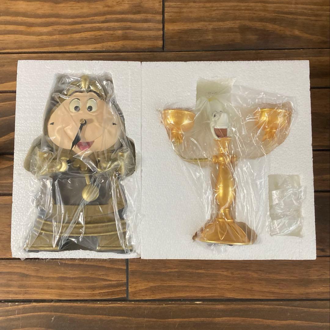 土日限定値下げ　ディズニー ルームランプ ルミエール　コグスワース　時計 ベルメゾン ディズニー 置き時計「コグスワース/美女と野獣