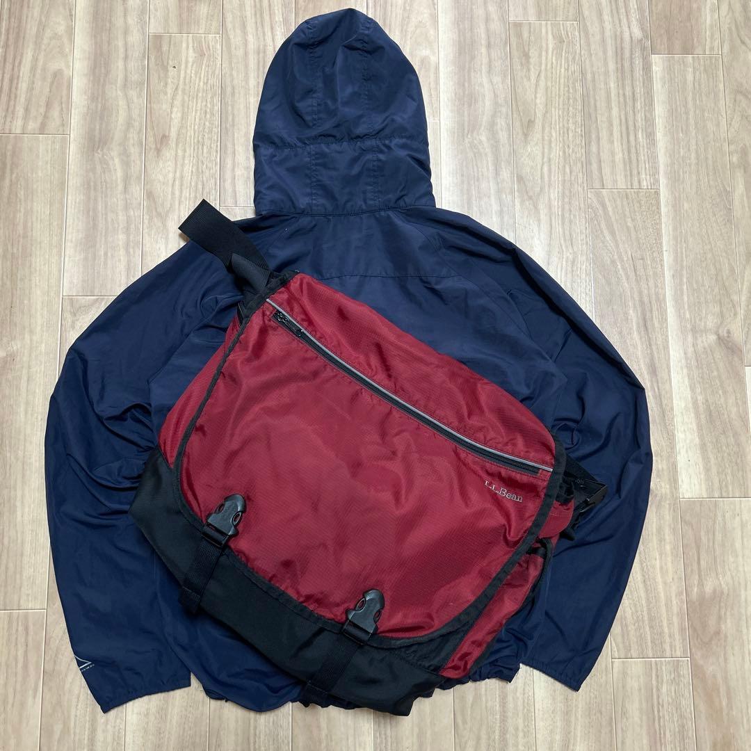 old L.L.Bean バーガンディ　メッセンジャーバッグ　古着　90s