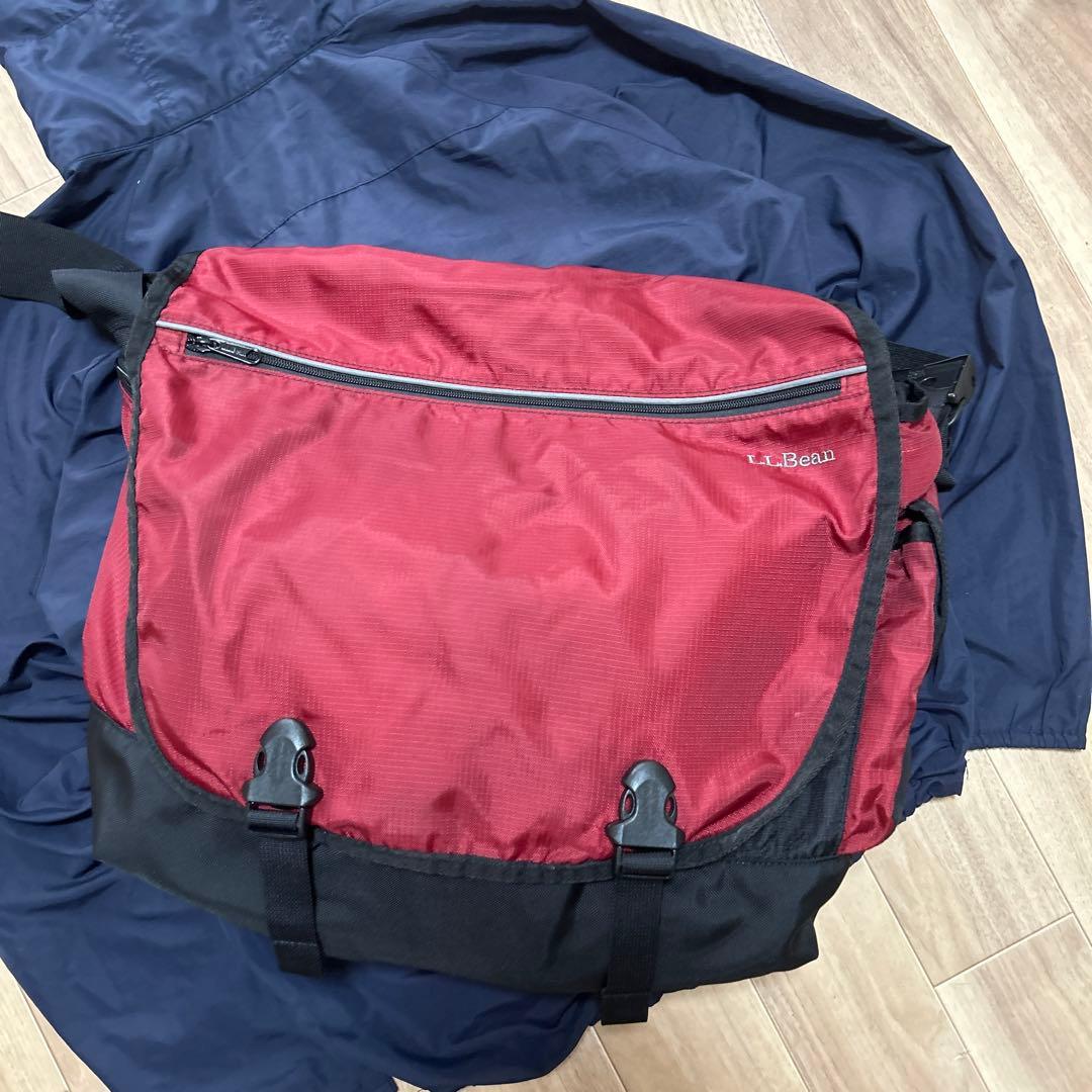 old L.L.Bean バーガンディ　メッセンジャーバッグ　古着　90s