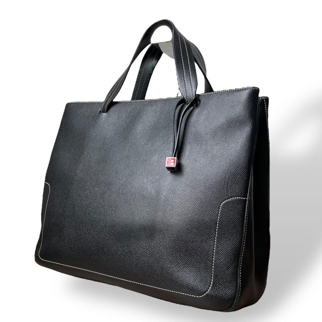バッグ BALLY Black Leather Tote Bag Business A4