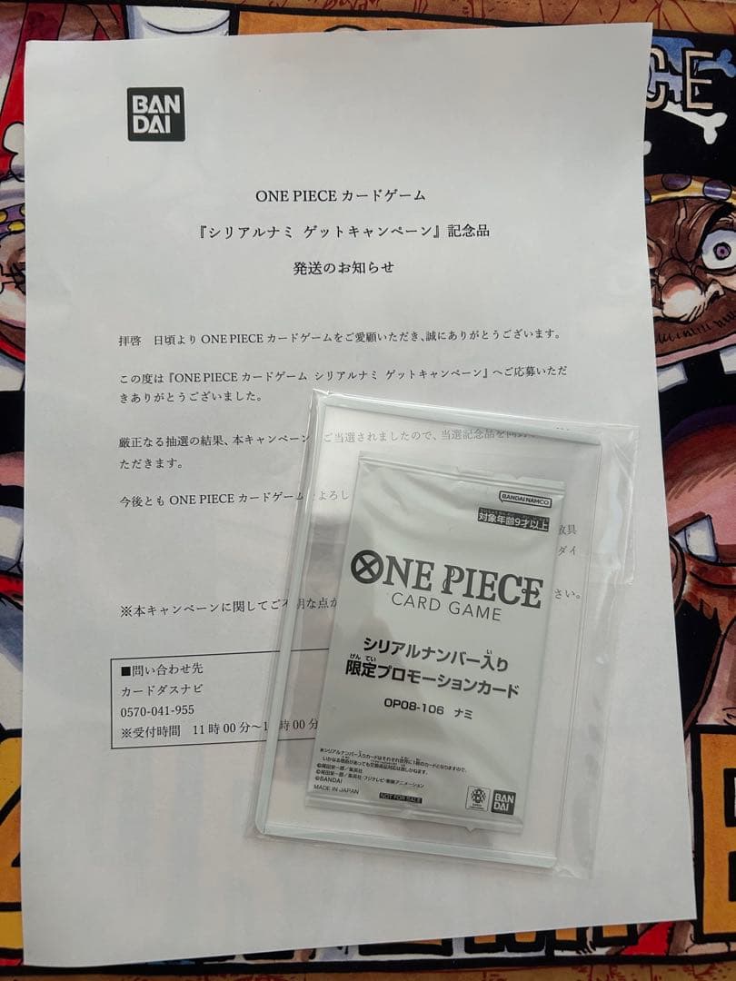 シリアル ナミ 未開封 限定プロモ 当選通知書付き