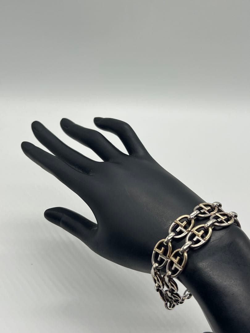 グッチ オールドグッチ Gリンク ネックレス SV YG コンビ 希少 - メルカリ