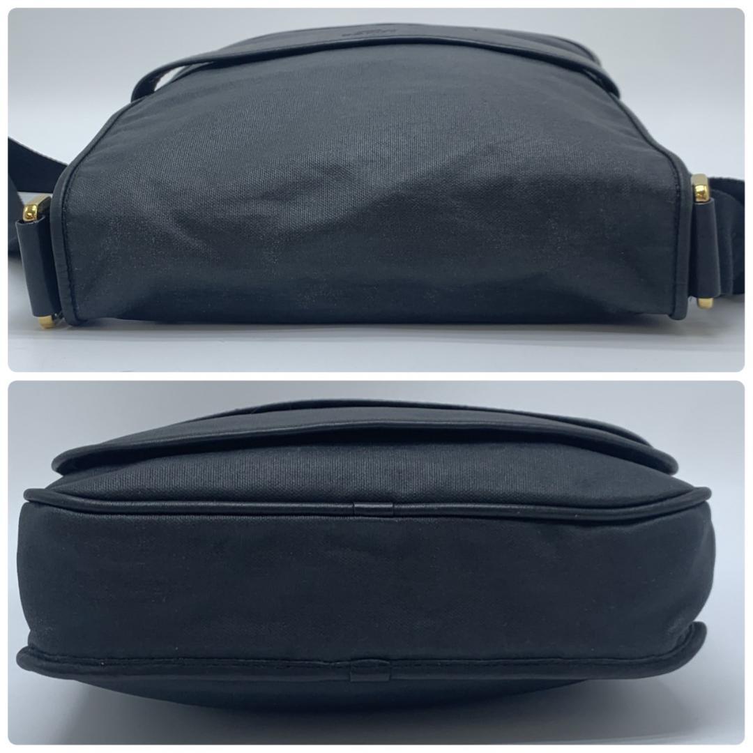 ロエベ ショルダーバッグ メッセンジャー ロゴ刻印 コーティング