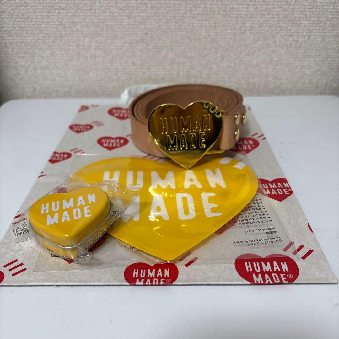 Human Madeハートレザーベルト GOLD Ｌ