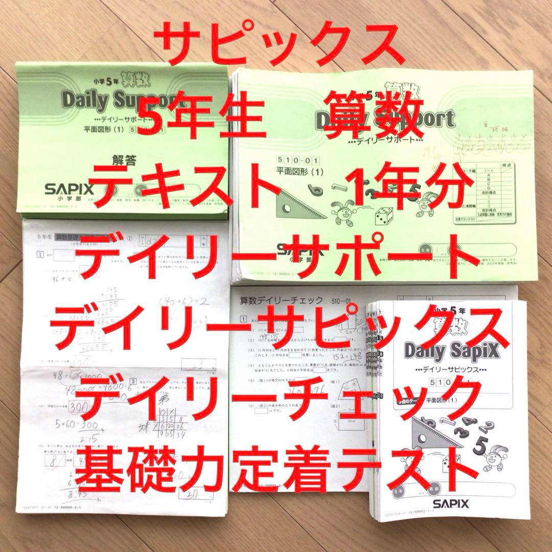 サピックス　5年生　算数　1年分全テキスト　2025年版　解答解説